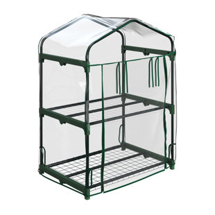 Home-Complete Greenhouse - 2-Tier Greenhouse with PVC Cover for Indoor or Outdoor
