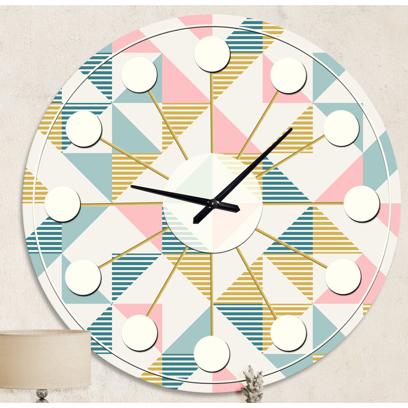 Horloge murale Diamond Retro III - Mid-Century, Moyenne