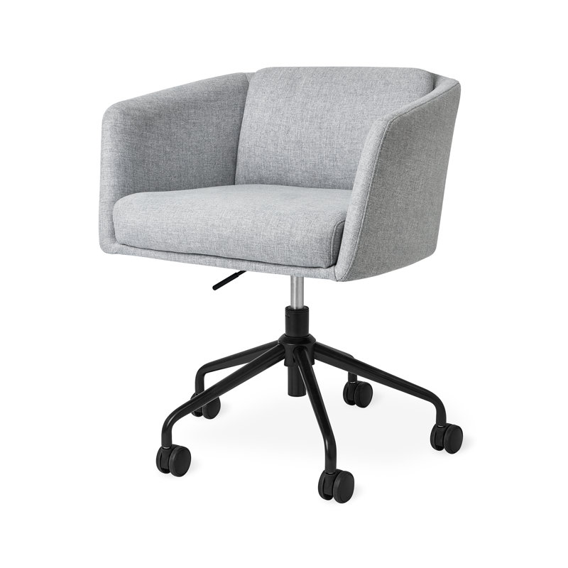 Chaise de travail Radius, Sergé de performance argent Bayview