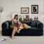 Canapé à compression de 78,8 po, canapé-lit convertible au sol avec accoudoirs de soutien pour dossier, canapé-lit futon confortable, causeuse modulaire Boneless-766003632