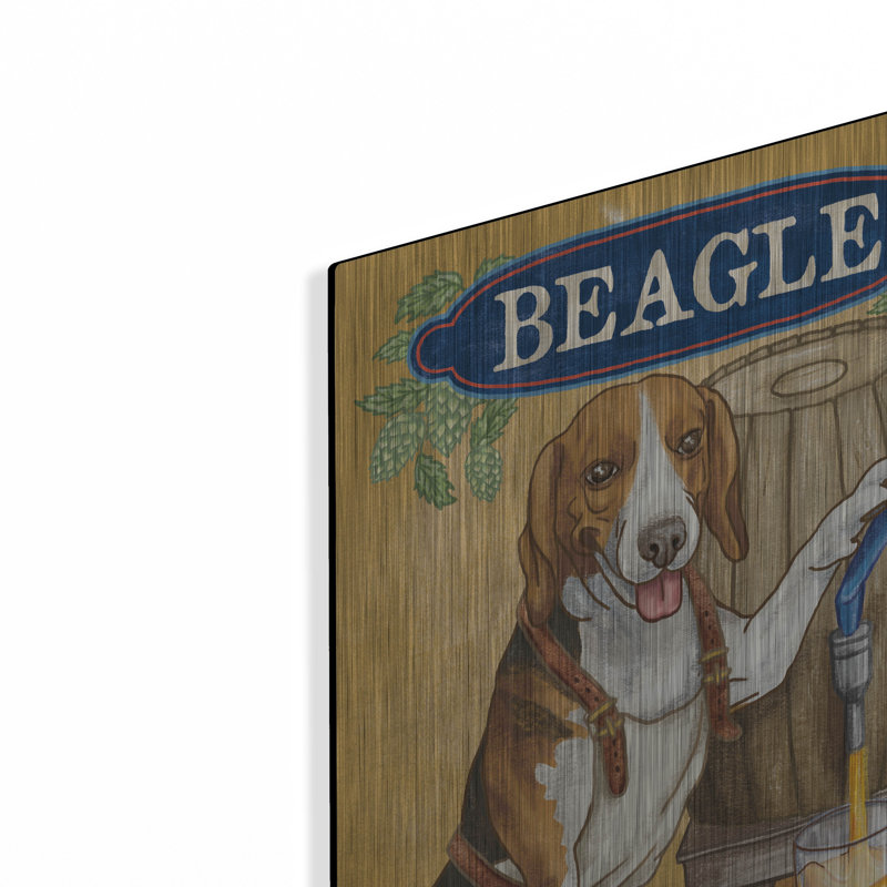 «Beer Dogs 4» par Mary Urban, art mural en métal, H 24 po x l 16 po