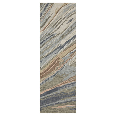Tapis gris / bleu Renli