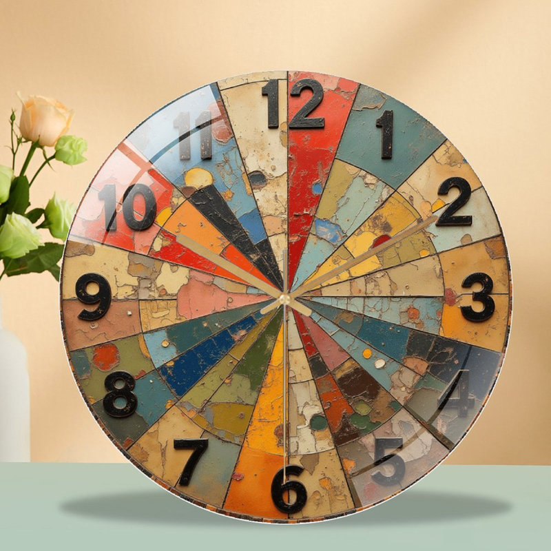 Horloge murale moderne en verre 12 po