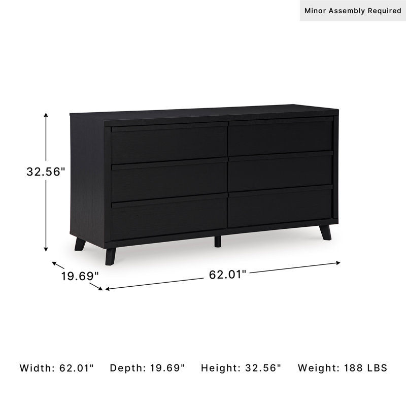 Commode 6 tiroirs Aydia
