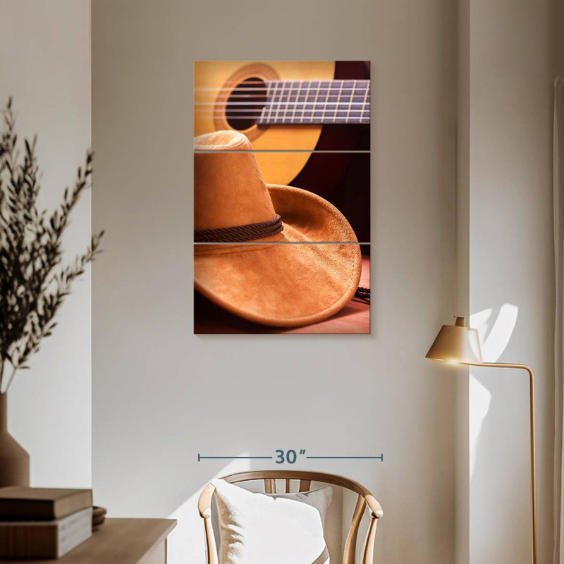 Abarca Country Hat et guitare, H 57 po x l 36 po