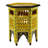 Handmade Moroccan Wood Table Moucharabi Yellow