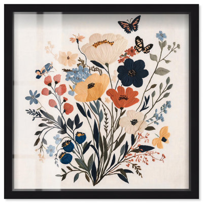 Garden of Threads I Shadowbox Print Floral Wall Decor by Art Remedy