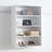  31.5in W White Wall Mount Closet System with Adjustable 4 Shelf Wood Storage