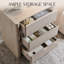 Grande table de chevet moderne de 25 po avec station de charge et 3 tiroirs de rangement Bolanos-123027683