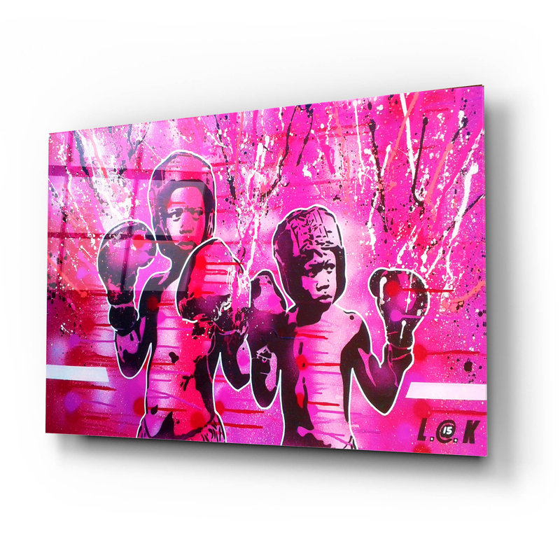 «Boxers Guard Ya Grill» par Abstract Graffiti, H 16 po x l 24 po x P 0,2 po