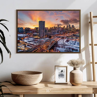 Coucher de soleil d'hiver à Denver