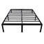 Base de lit plateforme simple en acier noir moderne, structure solide, rangement inférieur, supporte 2 000 livres, fabrication sans sommier, bords propres, capacité de poids-295357842