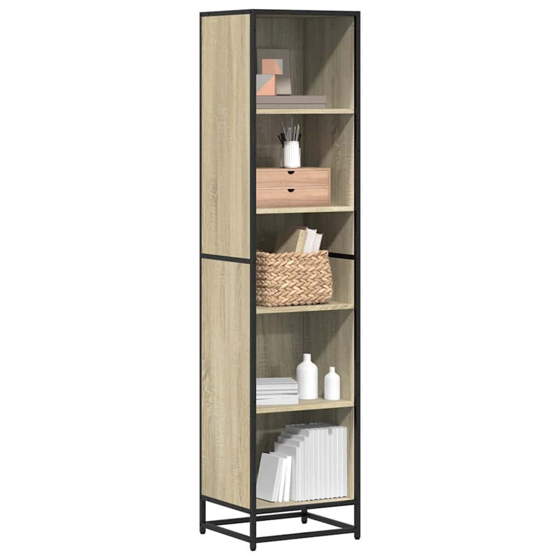 Borough Wharf Bookcase Engineered Wood, Sonoma Oak, 170.5cm H x 40cm W x 35cm D