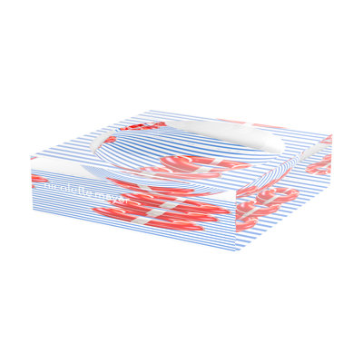 Square Striped Decorative Tray