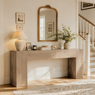 Table console extra longue de 79 pouces, table de canapé étroite et moderne