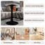 Table d'appoint ronde à plateau en marbre avec base piédestal conique (table seulement)-443280611-443280614