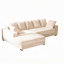 Canapé modulaire en L de 108,6 pouces avec repose-pieds avec rangement et huit coussins décoratifs, confortable et polyvalent