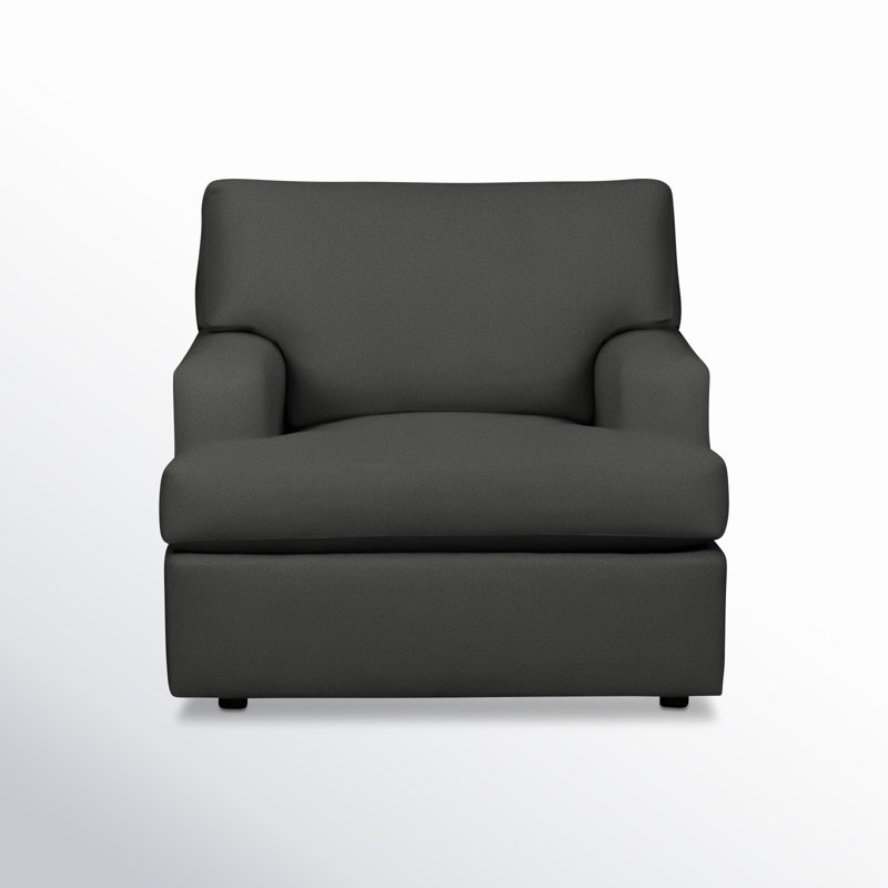 Fauteuil d'appoint Cleo, Tissu bouclé fumée Davis