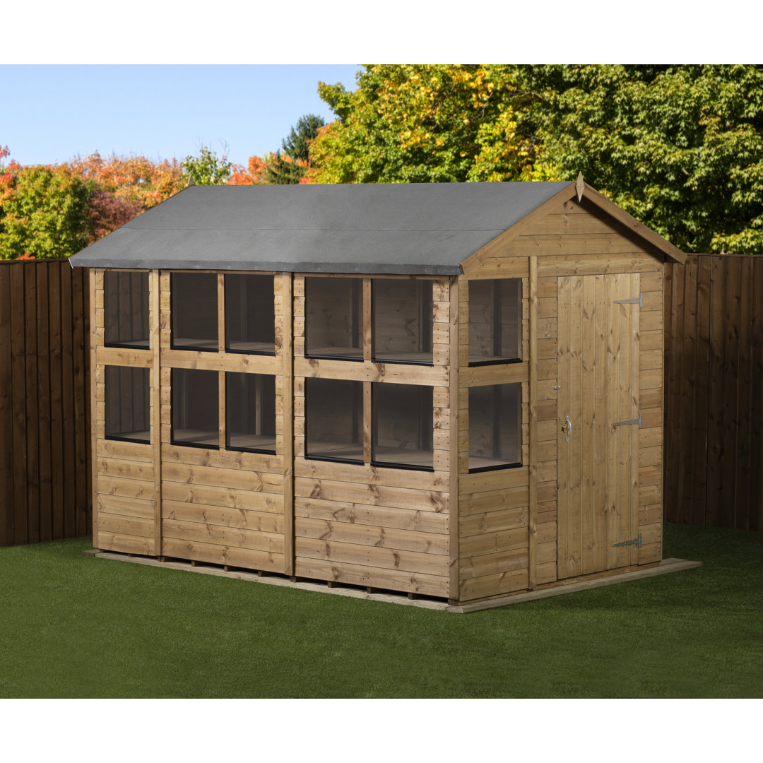 Empire Sheds 6 x 8ft Apex Potting Shed - Dipped Treated Tongue and Groove - Brown - Image 4