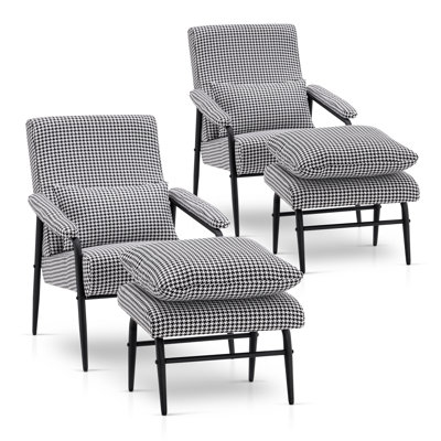 Fauteuil d'appoint club moderne avec repose-pieds Doroty