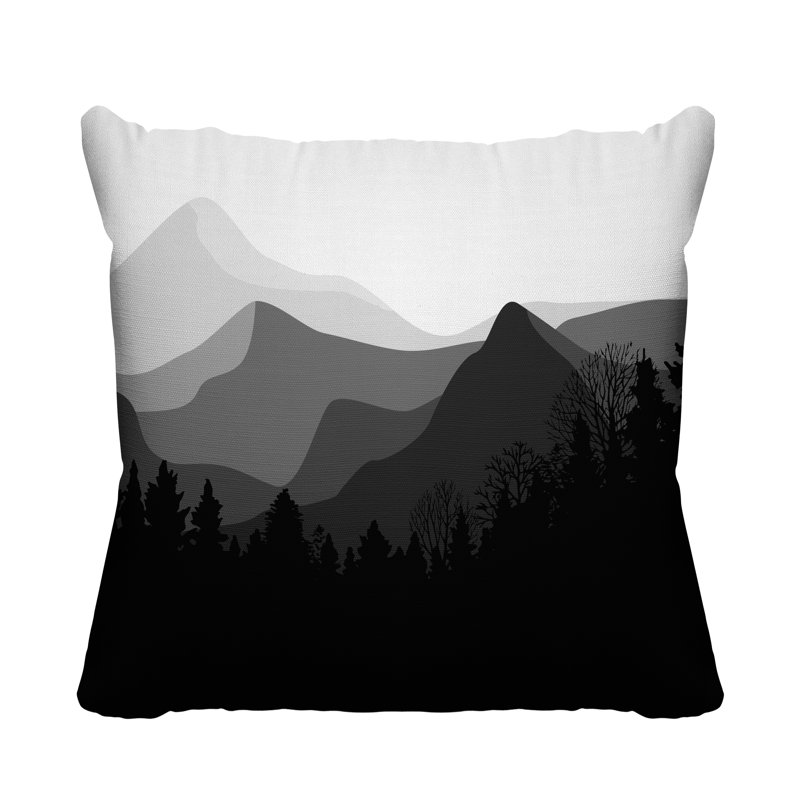 Coussin intérieur / extérieur Andor, L 17 po x H 17 po, Noir
