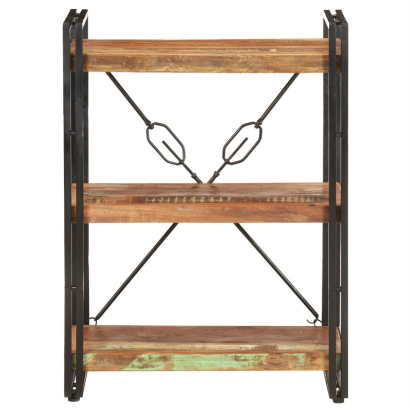 Bookcase Solid Mango Wood, Multicolour, 15.7"Hx 11.8"W x 31.5"D