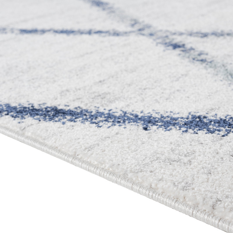 Tapis ivoire à motif géométrique Bellicent, Rectangle 5 pi x 7 pi