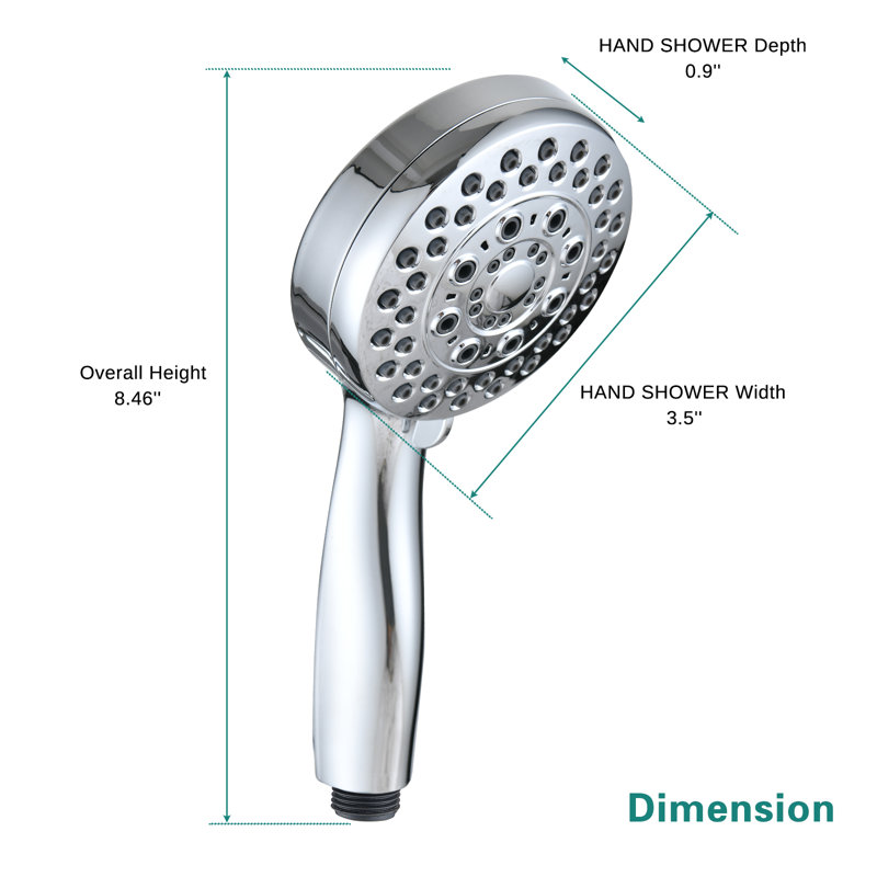 Pomme de douche à main 2.0 GPM GPM, Argent