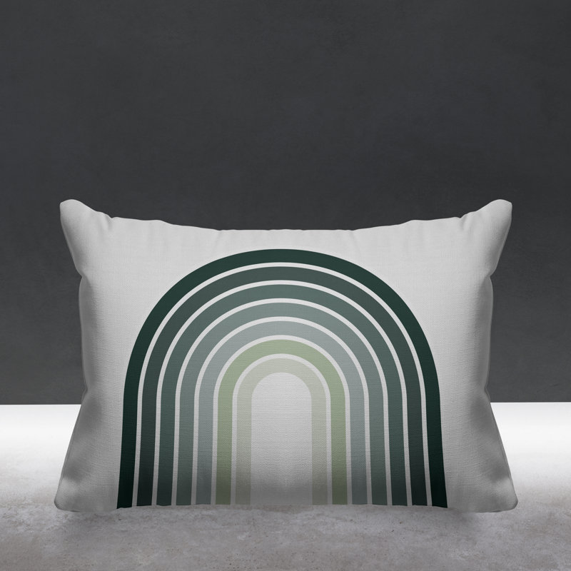 Outdoor Reversible Throw Pillow, Emerald