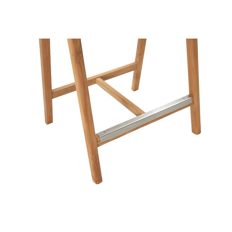 La Costa Teak Outdoor Barrel Back Bar Armchair, 36.5"