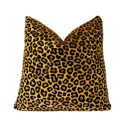 Leopard Velvet Throw Pillow Cover