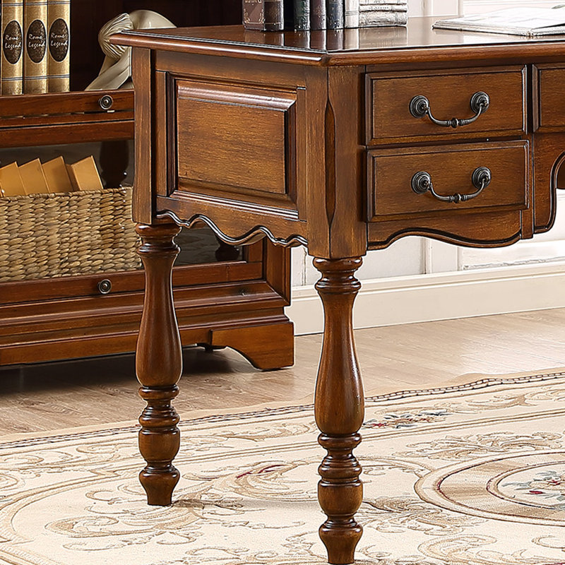 Bureau en bois massif, H 29,92 po x l 59,06 po x P 25,59 po