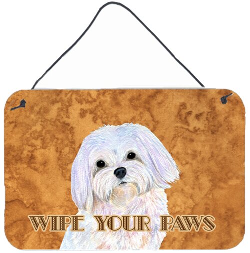 Trademark Art Maltese Puppy Present On Canvas by Patty Tuggle Print