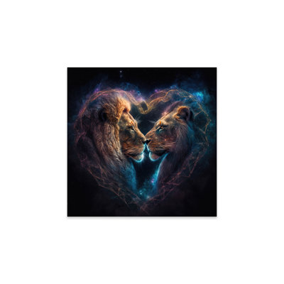 " Lion Galaxy Love " by Spacescapes