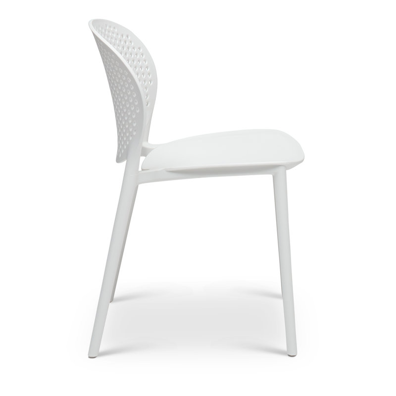 Bailey Stacking Patio Dining Chair, White