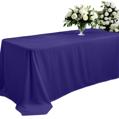 Emily-Anne Tablecloth Navy Blue - Wrinkle-Resistant Elegant Decor for Dining, Wedding & Party - Square Rectangular Polyester