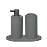 CRETO Concrete Bathroom Accessory Set - Lily White