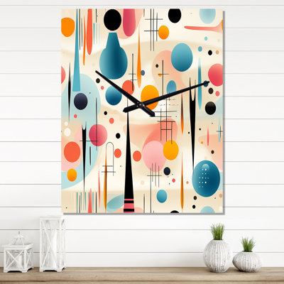 Jaretsi - Horloge murale Mid-Century géométrique