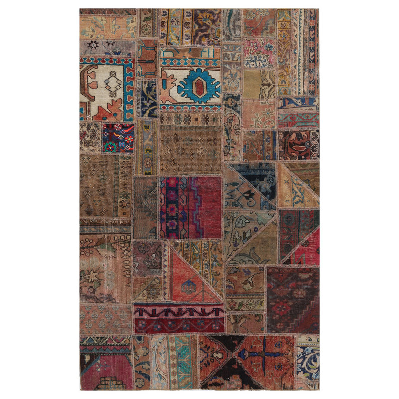 One-of-a-Kind 3'9 X 6' Wool Area Rug in Beige/Red/Blue/Ivory