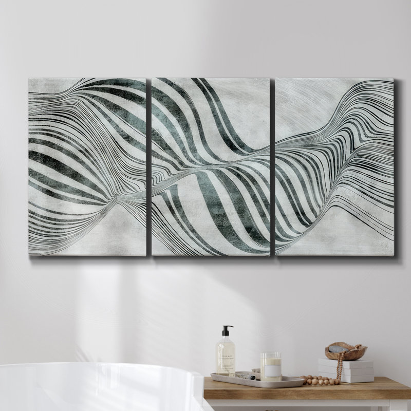" Obfuscate I " 3 - Pieces, 27" H x 54" W x 2" D