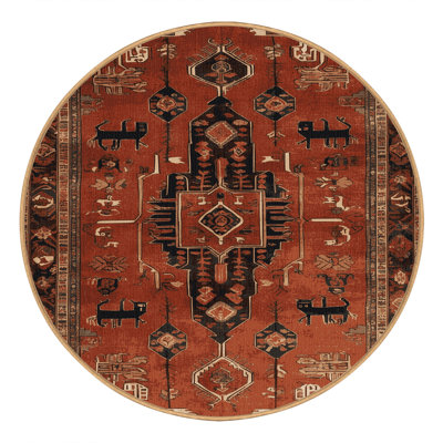 Machine Washable Persian Brown Area Rug
