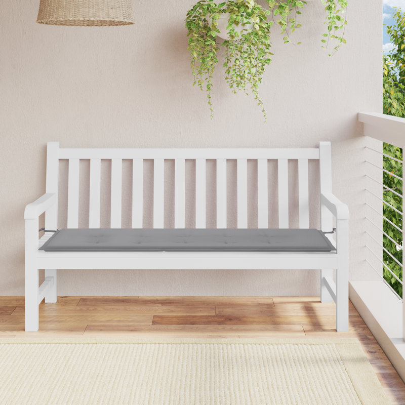 Outdoor Seat Cushion, Gray, 1.2" H x 59.1" W x 19.7" D