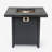 28-Inch Iron Square Propane Fire Pit Table