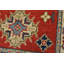 Tapis oriental rouge en laine noué à la main 2 pi 1 po x 2 pi Kazak Kazak