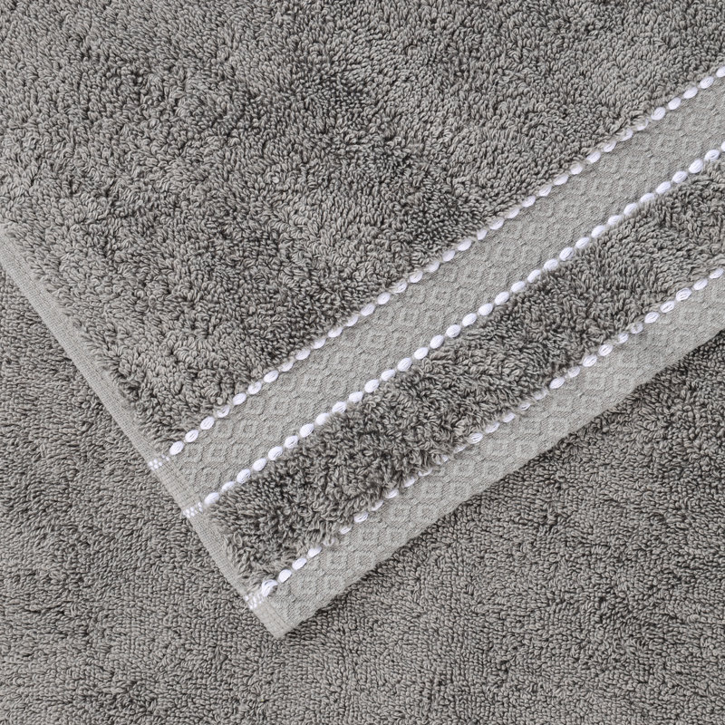 Abrianna Egyptian Giza Cotton Bath Sheet, Charcoal
