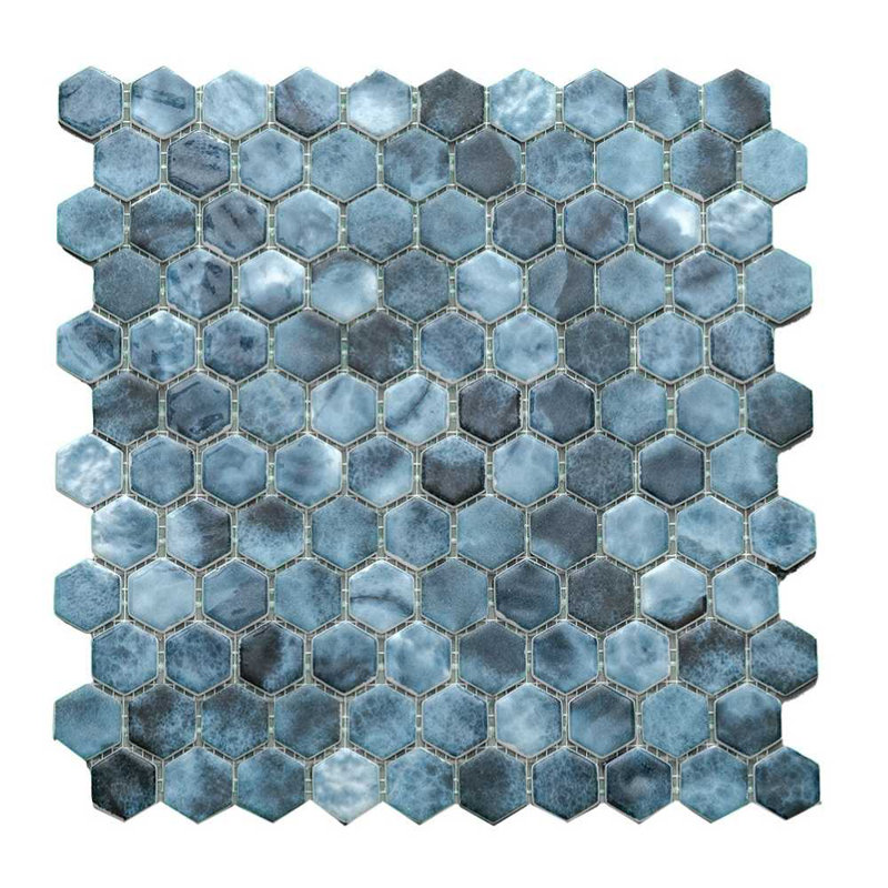 Eterna 1" x 1" Straight Edge Glass Mosaic Wall And Floor Tile, Blue