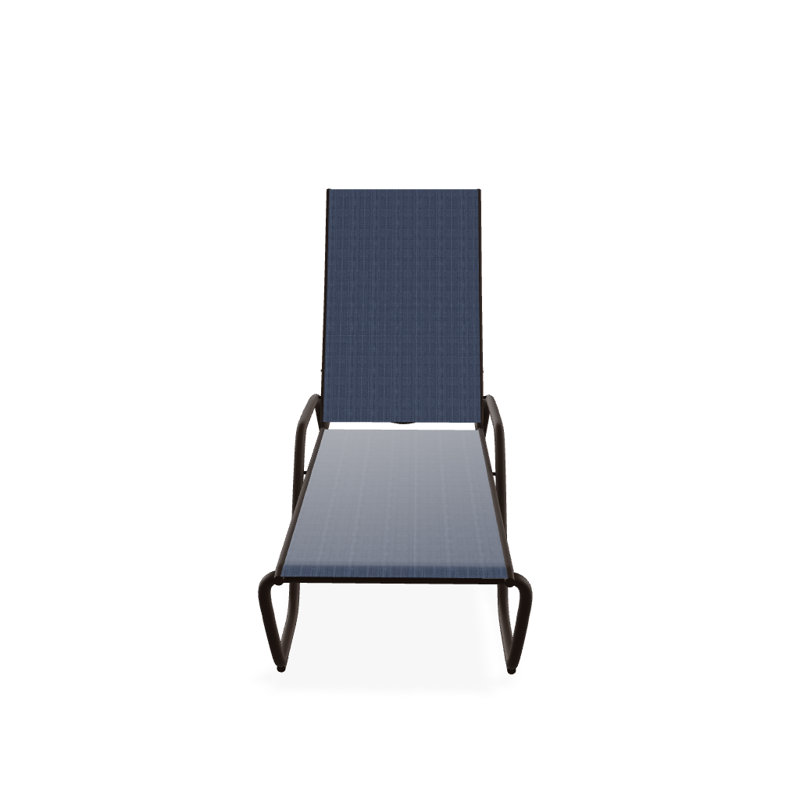 Outdoor Rust-Resistant Metal Chaise Lounge, Textured Kona, Mavi
