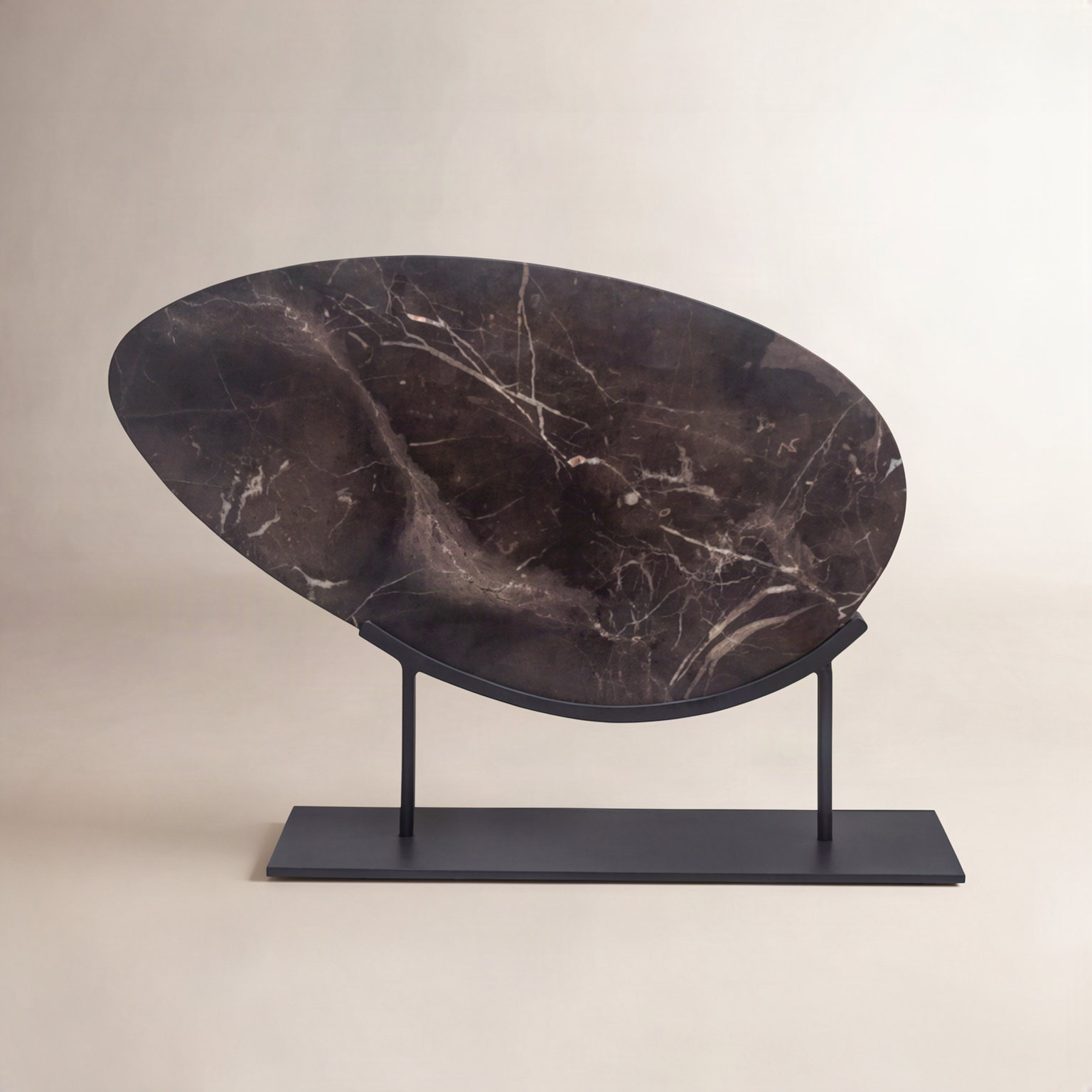 Muse Genuine Marble Statue, Saint Laurent Brown