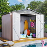 8 ft. W x 6 ft. D Metal Storage Shed