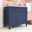 Meuble-lavabo simple 36,3 po avec plateau en céramique Deshira-1112886769